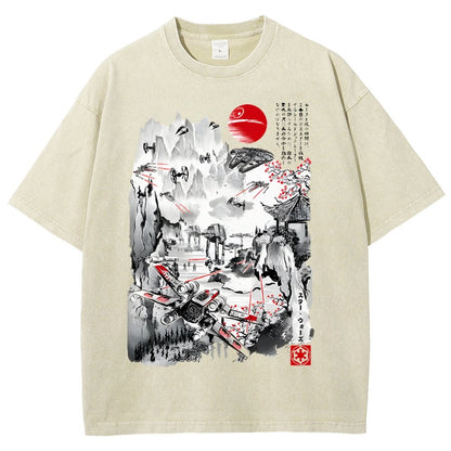 Last Battle of the Cosmic Conflict Vintage Distressed T-shirt