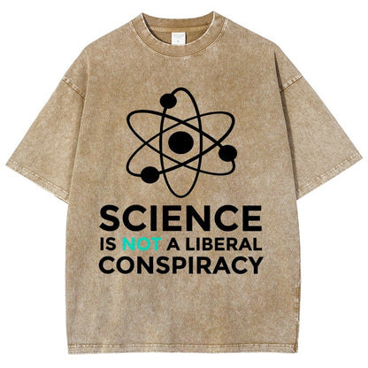 Science Is Not A Liberal Conspiracy Vintage Distressed T-shirt