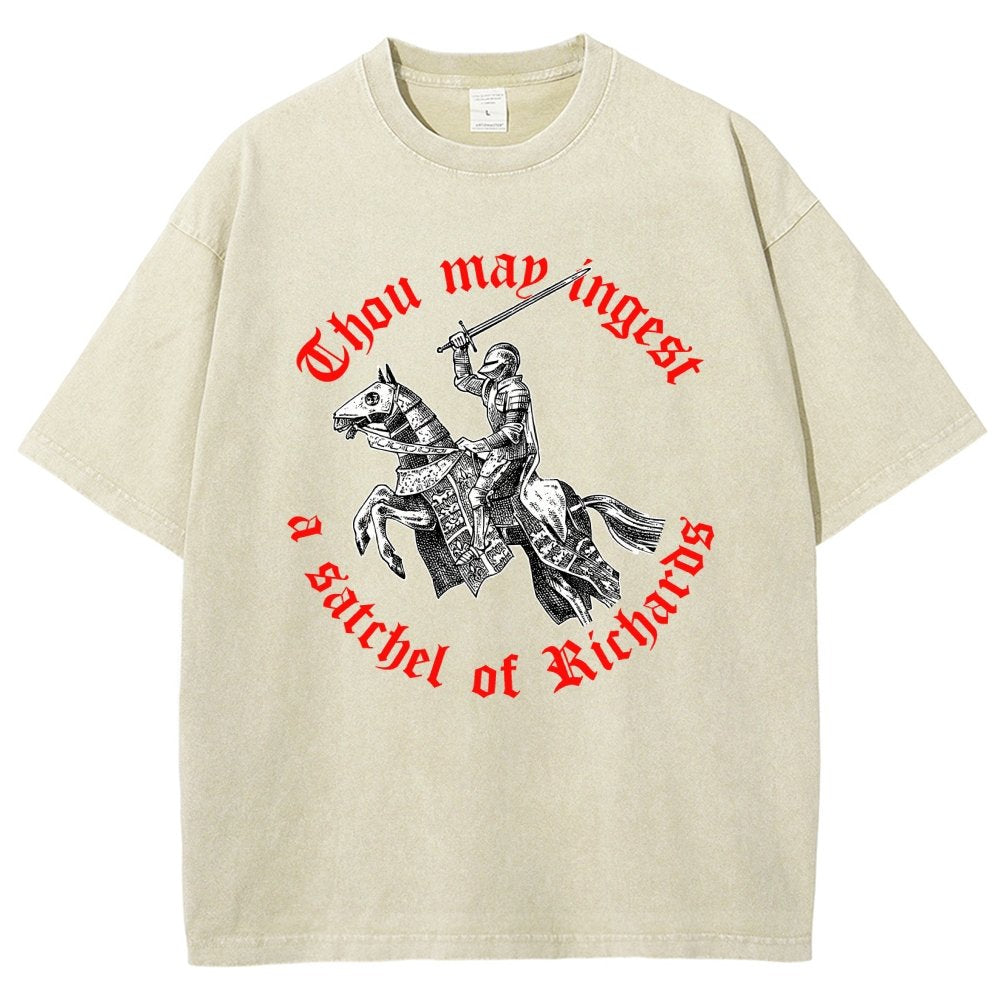 Thou may ingest a satchel of Richards Vintage Distressed T-shirt