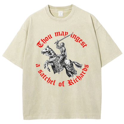 Thou may ingest a satchel of Richards Vintage Distressed T-shirt