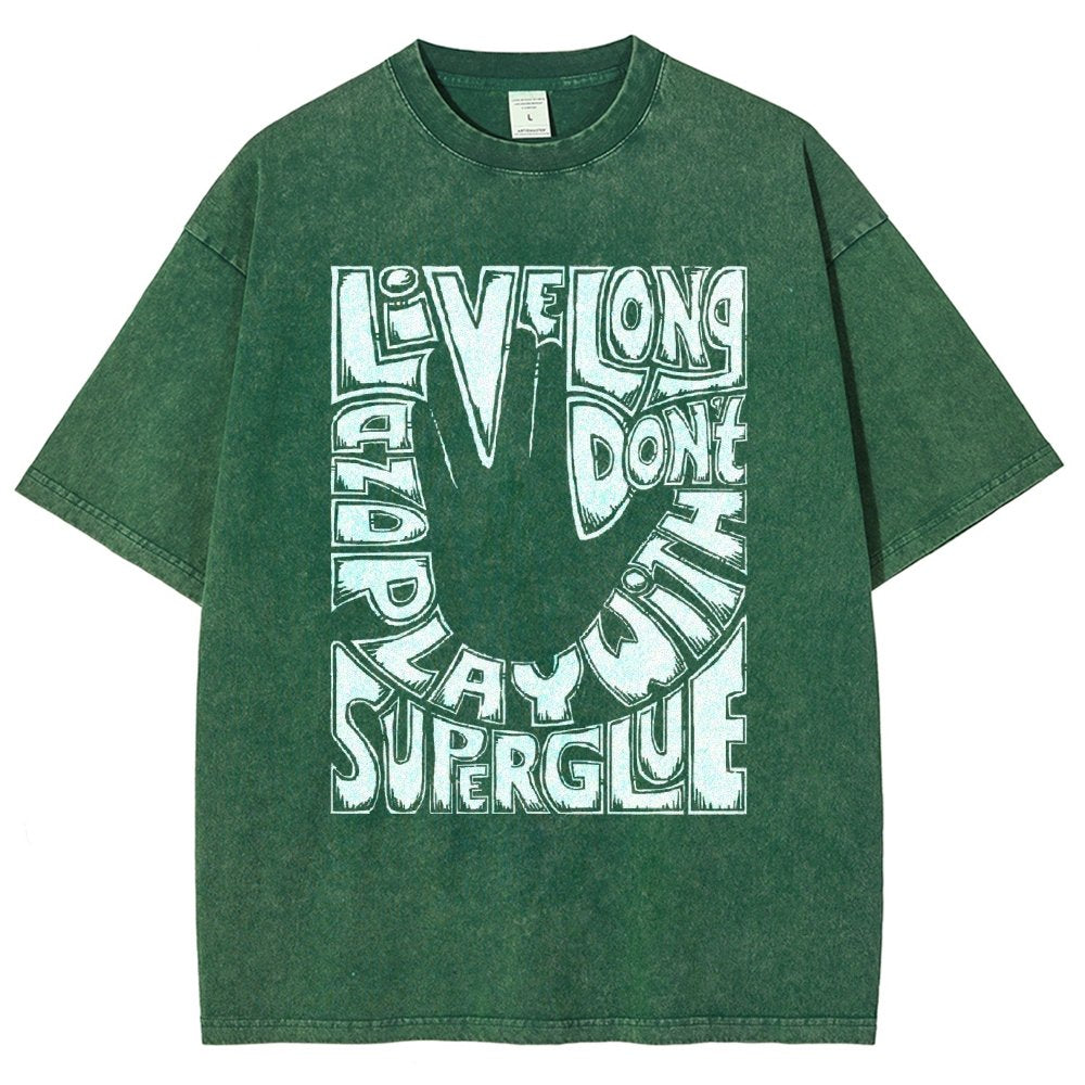 Don't Play With Superglue Vintage Distressed T-shirt