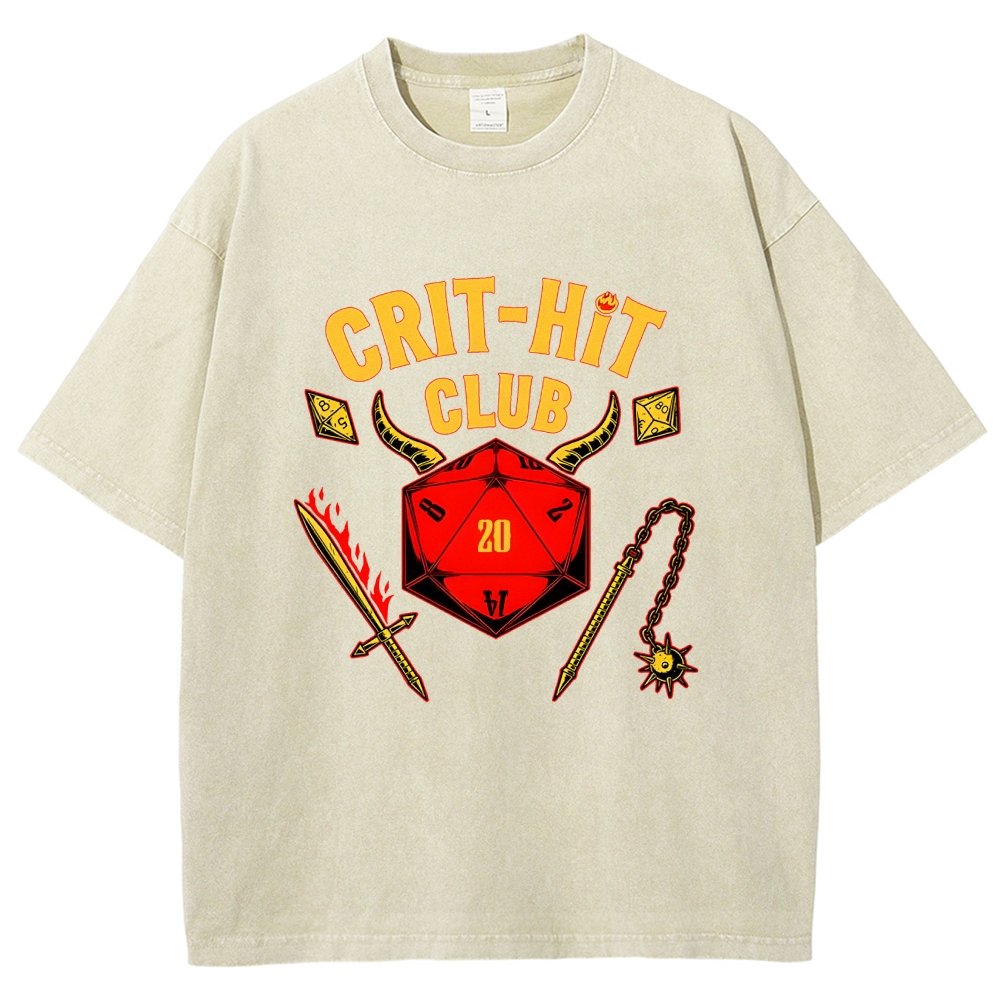 Crit-Hit Club Vintage Distressed T-shirt