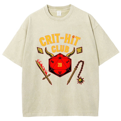 Crit-Hit Club Vintage Distressed T-shirt
