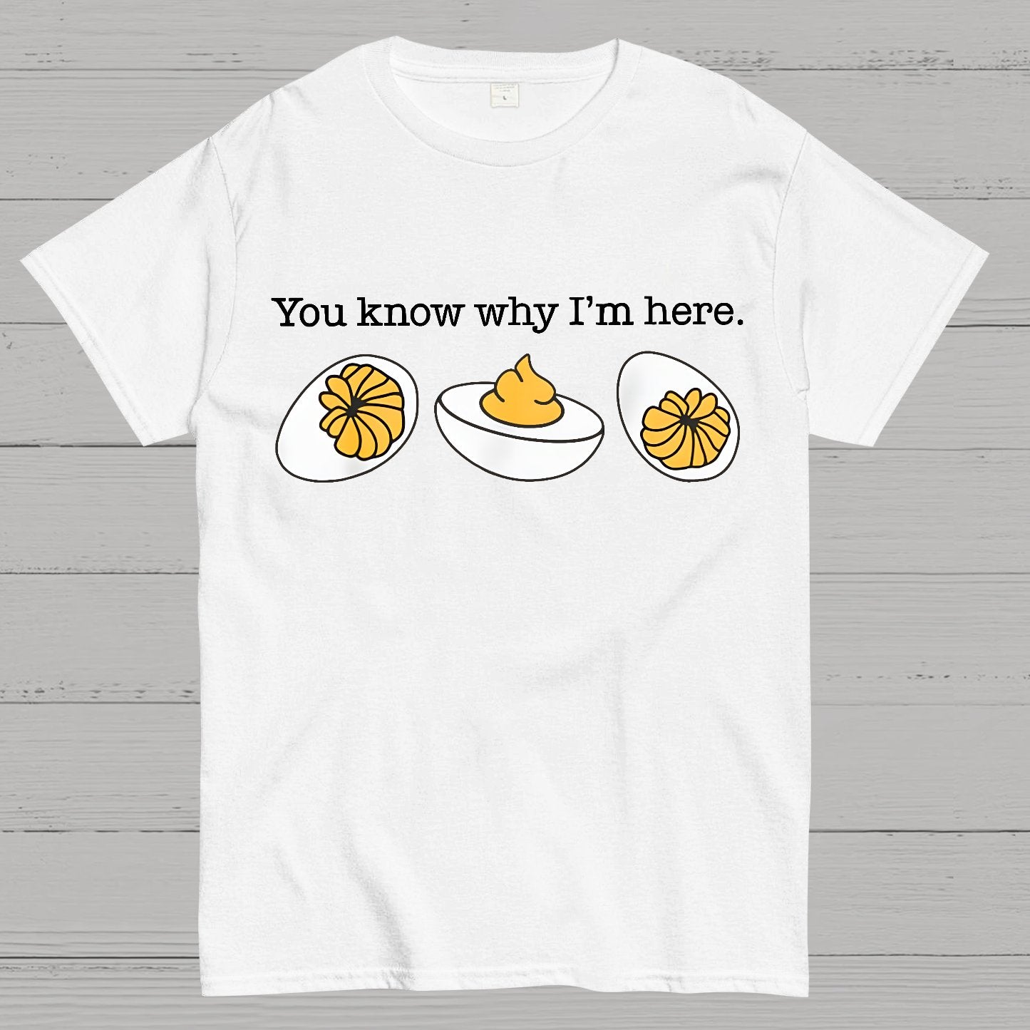 Retro Thanksgiving Dinner You Know Why I'm Here Deviled Egg Geek T-Shirt
