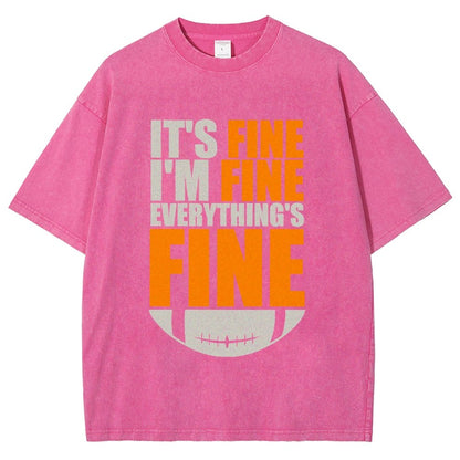 Browns It's Fine I'm Fine Everything's Fine Vintage Distressed T-shirt