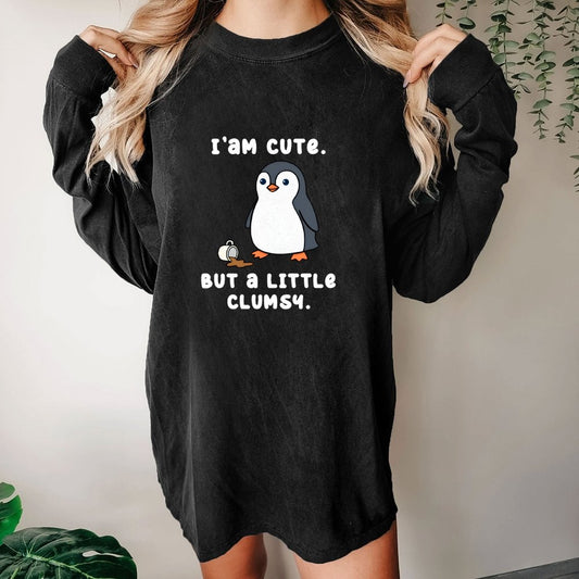 Little Clumsy Washed Long Sleeve Tee