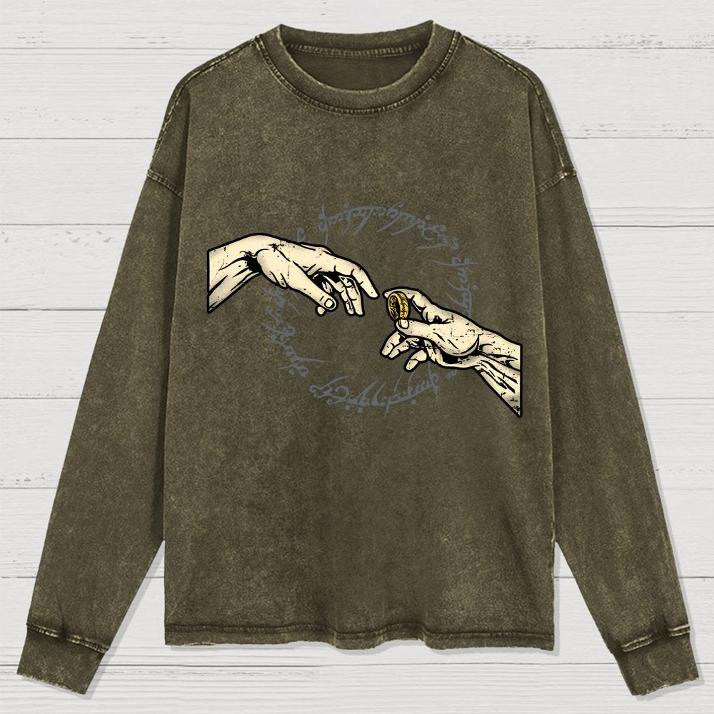 Creation Of The Circle Washed Long Sleeve Tee