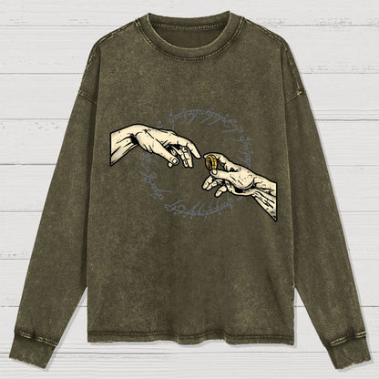 Creation Of The Circle Washed Long Sleeve Tee