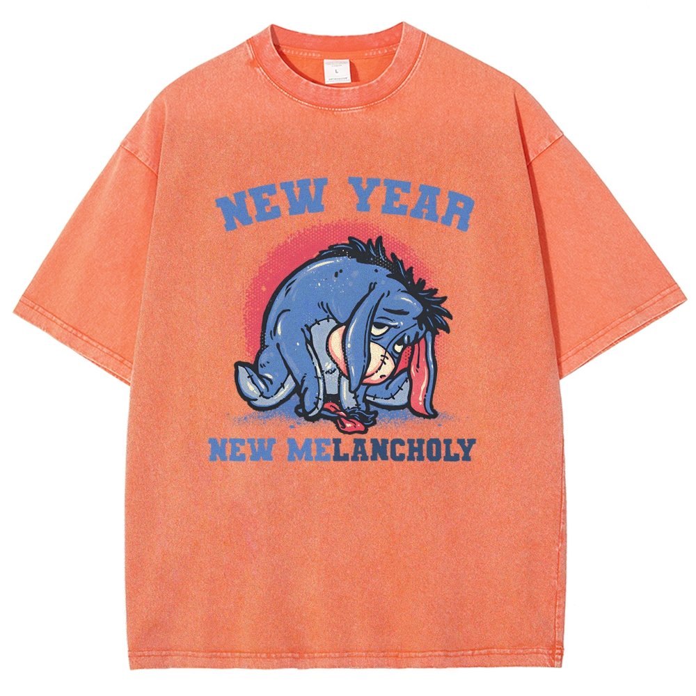 New Year New Melancholy Vintage Distressed T-shirt