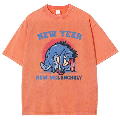 New Year New Melancholy Vintage Distressed T-shirt