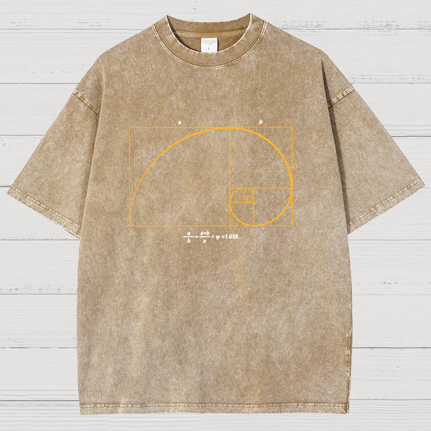 Fibonacci Shirt ∙ Math Art ∙ Science Engineer Vintage Distressed T-shirt