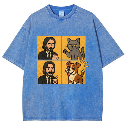Dog Vintage Distressed T-shirt