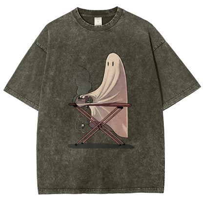 Self-Ironing Vintage Distressed T-shirt