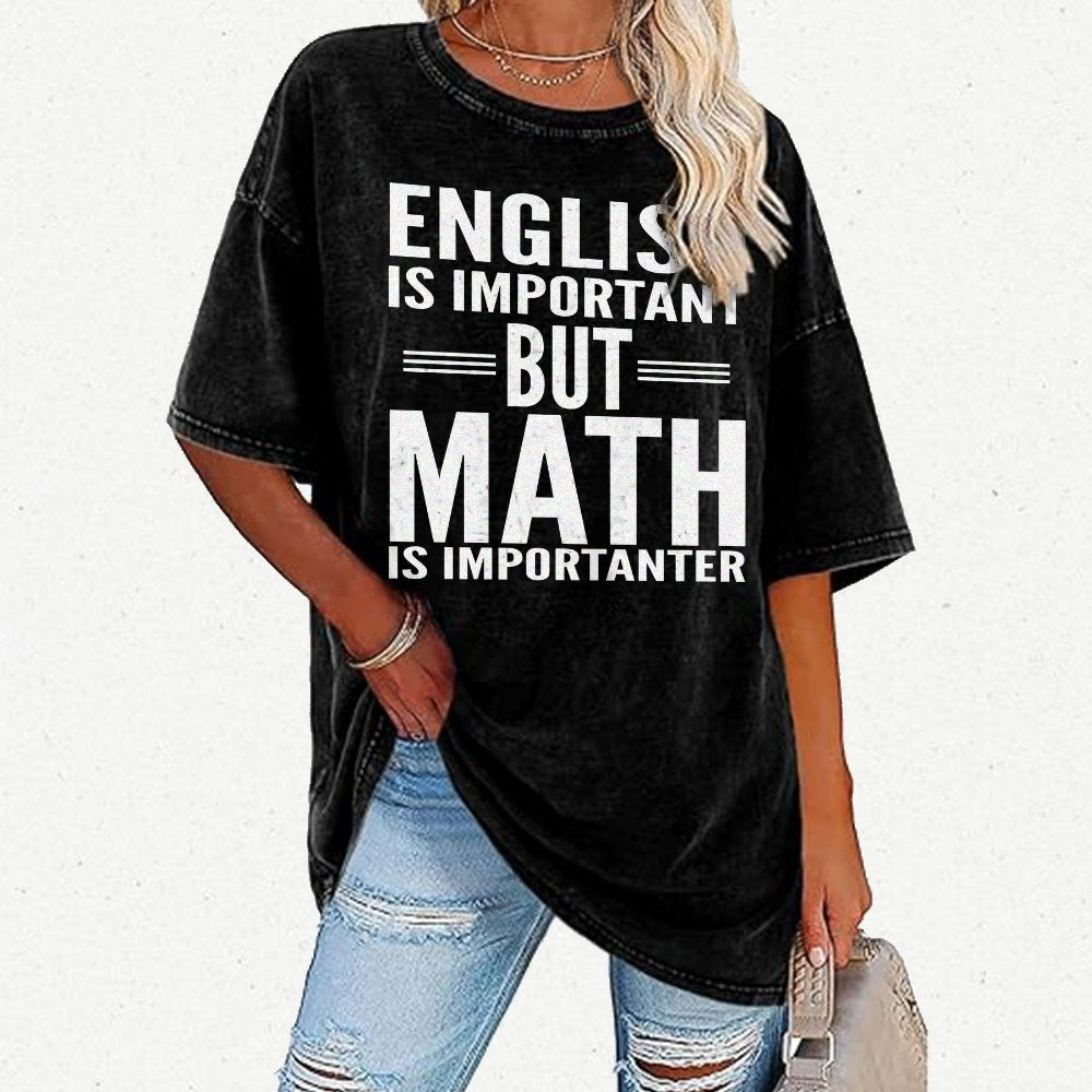 English is important but Math is importanter Vintage Distressed T-shirt