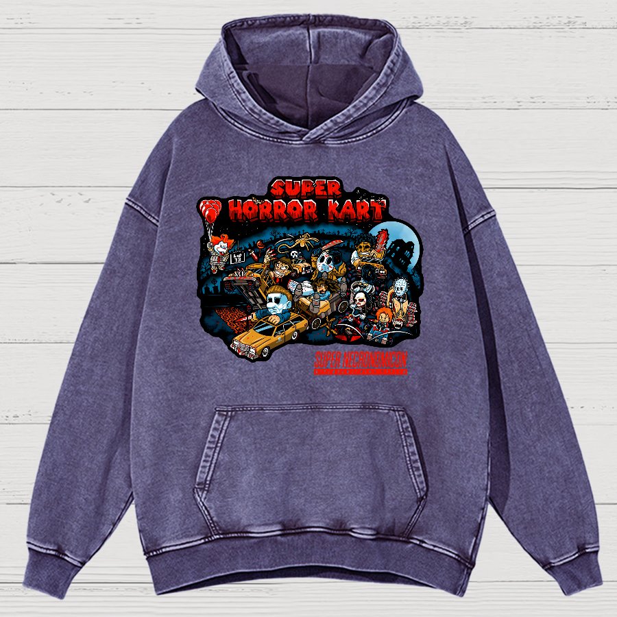 Super Horror Kart Vintage Distressed Hoodie