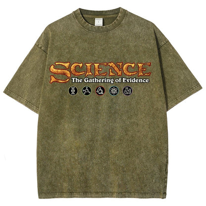 Science The Gathering of Evidence Vintage Distressed T-shirt