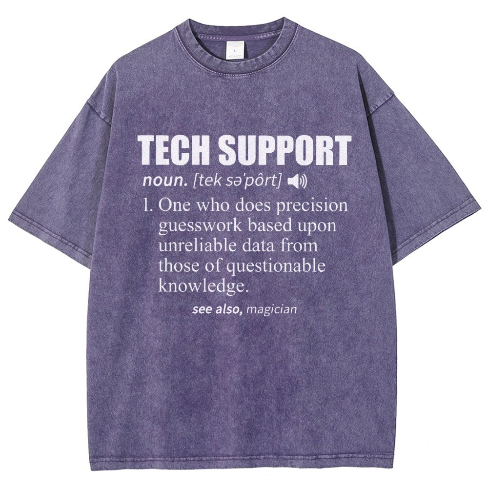 Tech Support Definition Vintage Distressed T-shirt