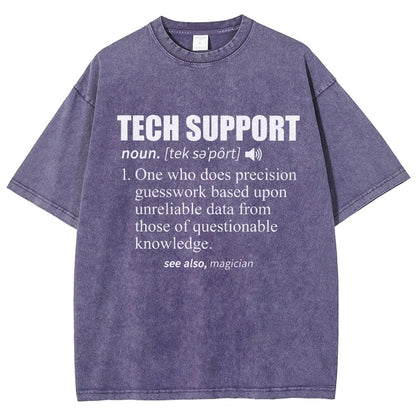 Tech Support Definition Vintage Distressed T-shirt