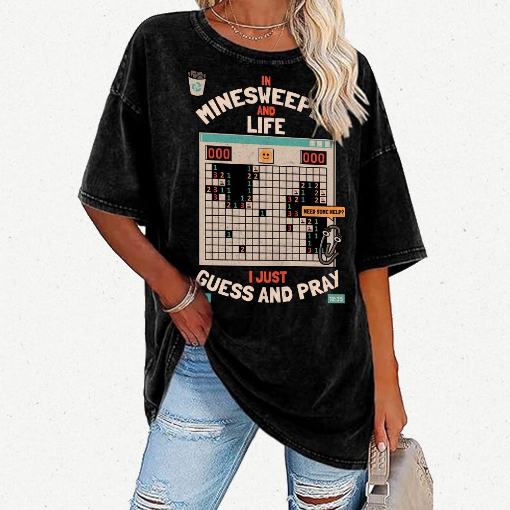 The Minesweeper Philosophy Vintage Distressed T-shirt