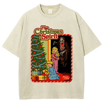 The Christmas Spirit Vintage Distressed T-shirt