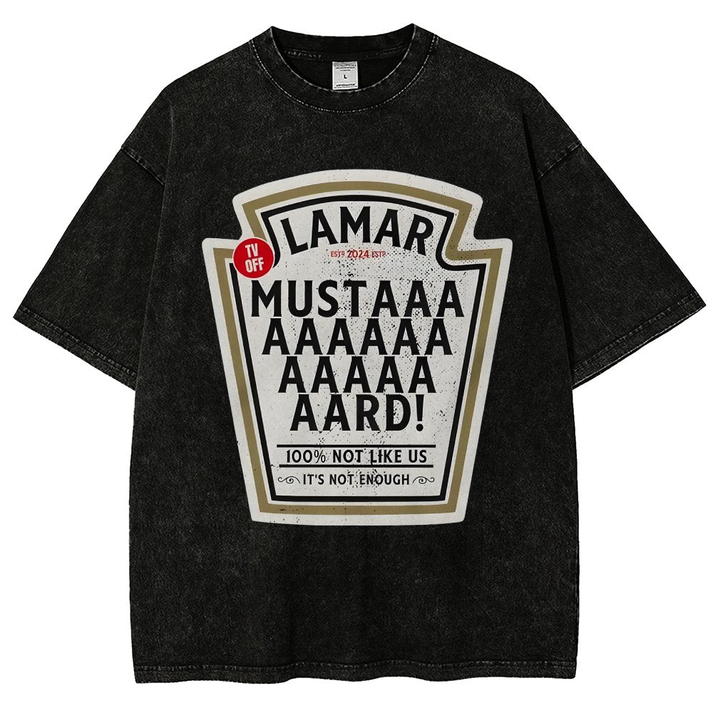 Lamar Mustard TV Off Essential Vintage Distressed T-shirt