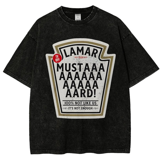Lamar Mustard TV Off Essential Vintage Distressed T-shirt