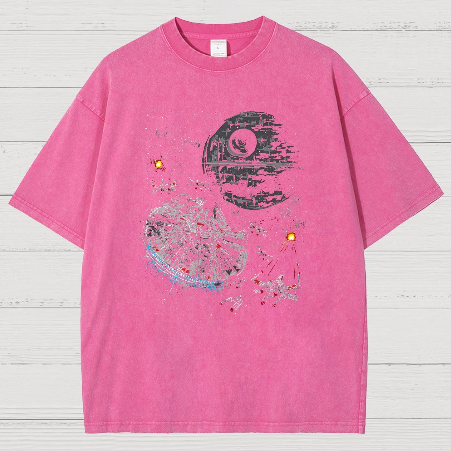 Epic Space Battle Vintage Distressed T-shirt