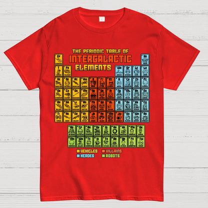 The Periodic Table of Intergalactic Elements Geek T-Shirt