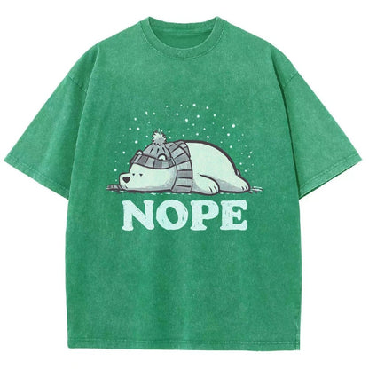 Nope Too Cold for Anything Vintage Distressed T-shirt