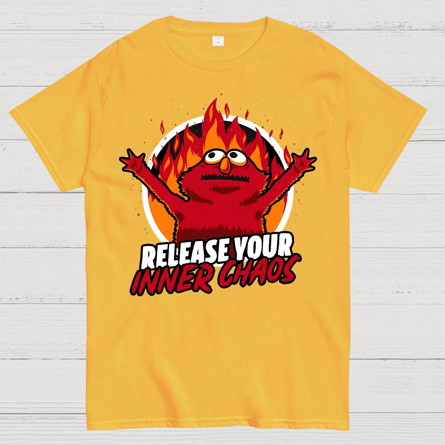 Chaos Puppet Fire Geek T-Shirt