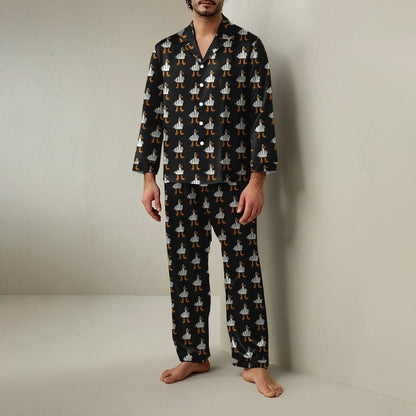 Rude Seagull Design Funny Geek Long Sleeve Pajama Set