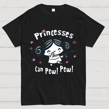 Princesses Can Pew! Pew! Too Geek T-Shirt