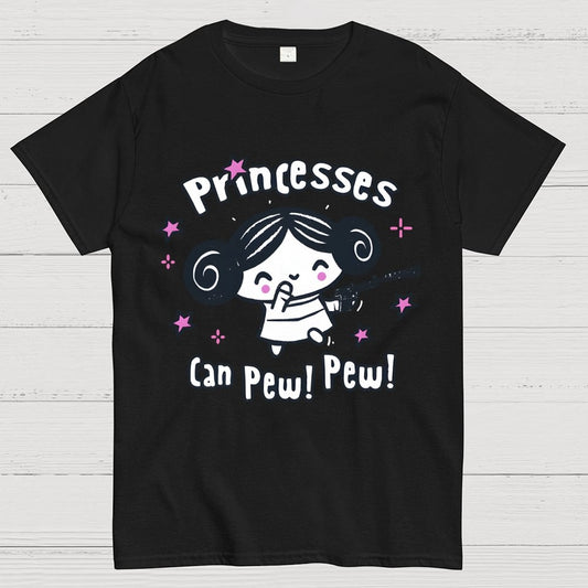 Princesses Can Pew! Pew! Too Geek T-Shirt