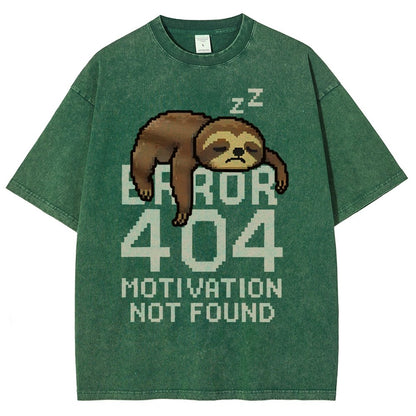 Error 404- Motivation Not Found Vintage Distressed T-shirt