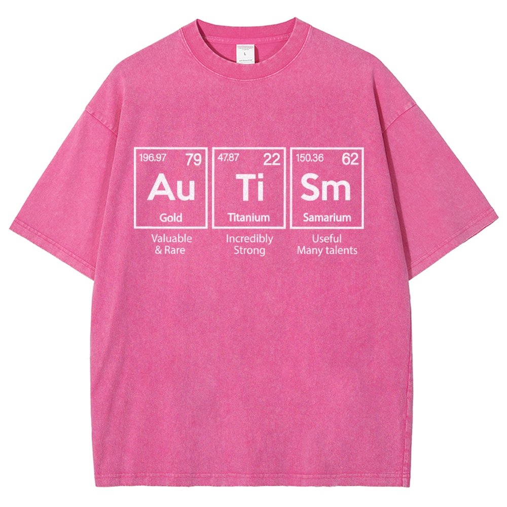 Autism Awareness Elements Periodic Vintage Distressed T-shirt