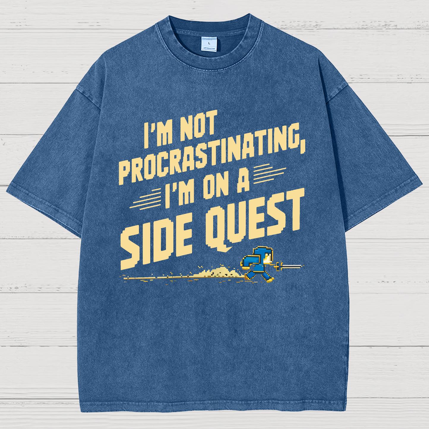 I'm Not Procrastinating, I'm on a Side Quest Vintage Distressed T-shirt