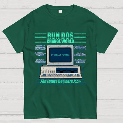 Run DOS, Change World Geek T-Shirt