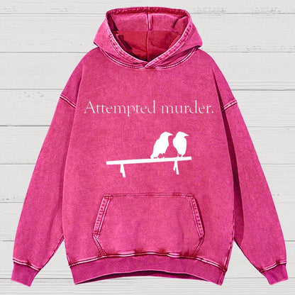 Attempted Murder Vintage Distressed Hoodie