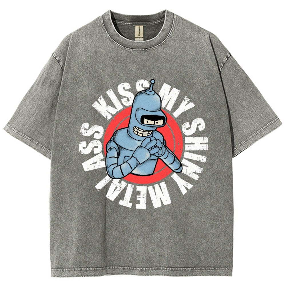 Kiss My Shiny Vintage Distressed T-shirt
