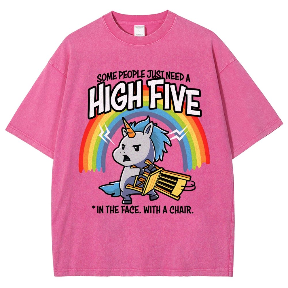Some People Just Need A High Five Vintage Distressed T-shirt