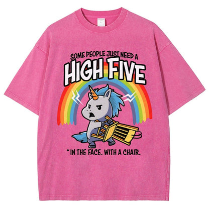 Some People Just Need A High Five Vintage Distressed T-shirt