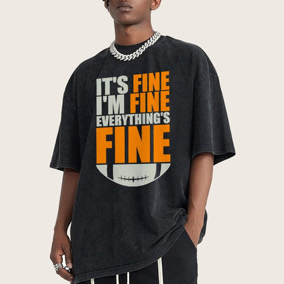 Browns It's Fine I'm Fine Everything's Fine Vintage Distressed T-shirt