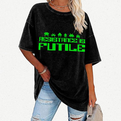 Resistance is Futile Vintage Distressed T-shirt