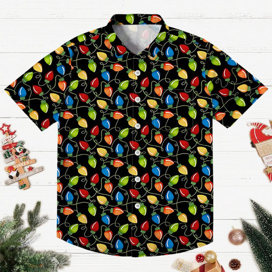 Christmas Lights Printing Geeky Shirt