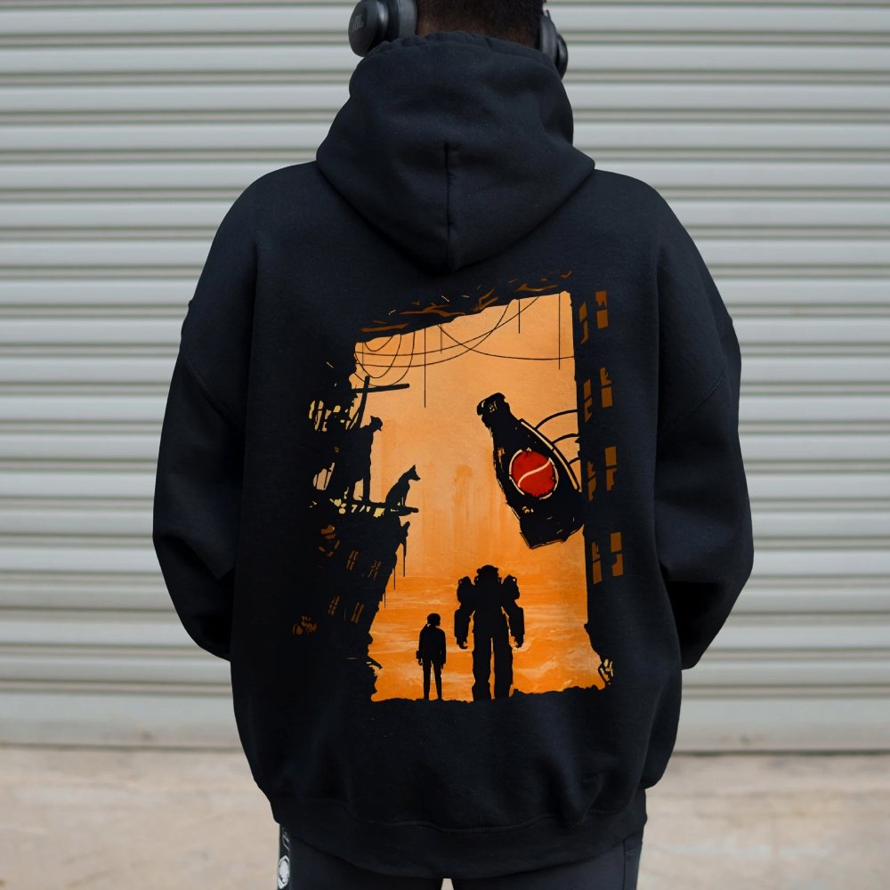 Welcome To This Land Printed Back Unisex Cotton Hoodie