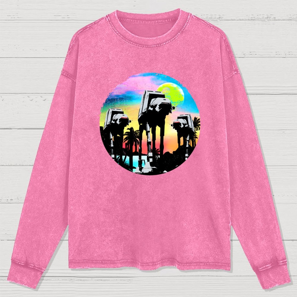 Retro Walker Adventure Washed Long Sleeve Tee