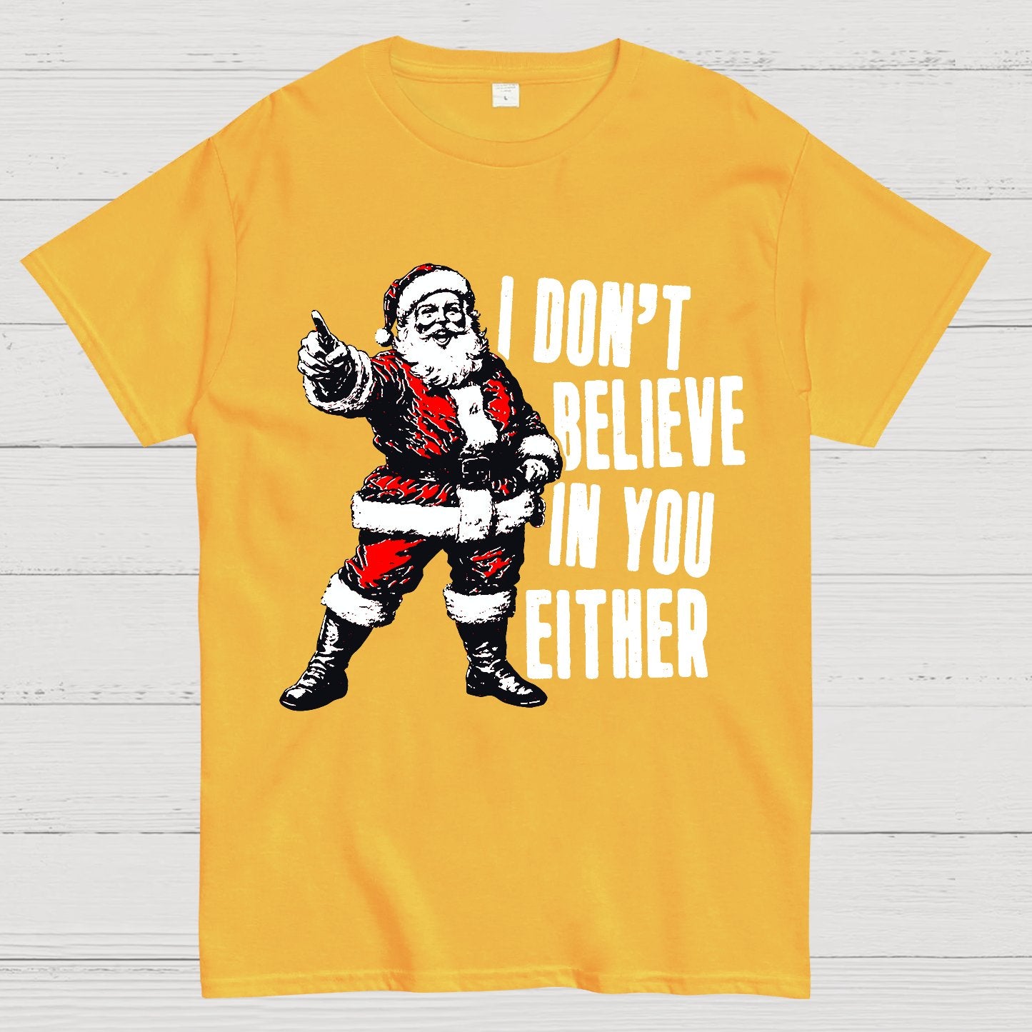 I Don't Believe In You Either Christmas Geek T-Shirt