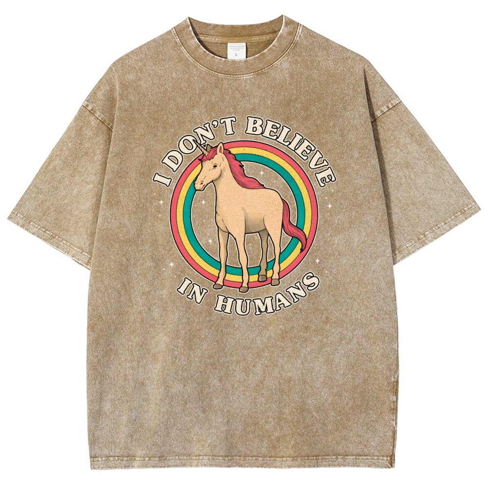 I Don't Believe In Humanity. Vintage Distressed T-shirt