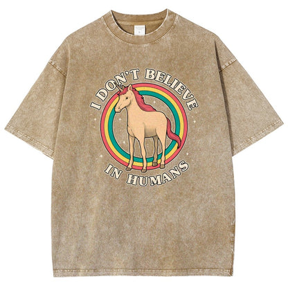 I Don't Believe In Humanity. Vintage Distressed T-shirt