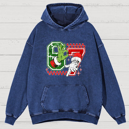 Six Seven 6 7 Christmas Vintage Distressed Hoodie